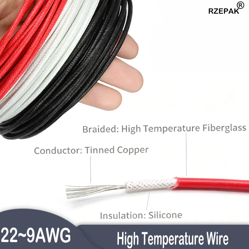 2-50m 300°C High Temperature Silicone Wire Fiberglass Braided Soft Copper Cable Heating Wire Underfloor Heating Element Cable
2-50m 300°C High Temperature Silicone Wire Fiberglass Braided Soft Copper Cable Heating Wire Underfloor Heating Element Cable