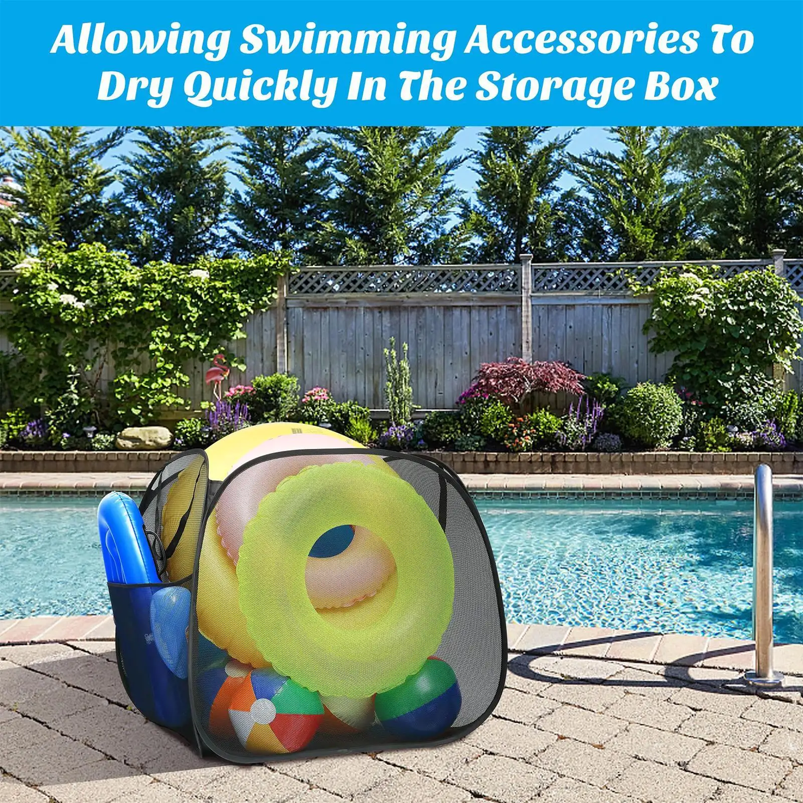 Pool Deck Toy Basket Folding Large Capacity With Handles Swimming Accessories Pool Organizer For Beach Balls Towels Inflatable
Pool Deck Toy Basket Folding Large Capacity With Handles Swimming Accessories Pool Organizer For Beach Balls Towels Inflatable
