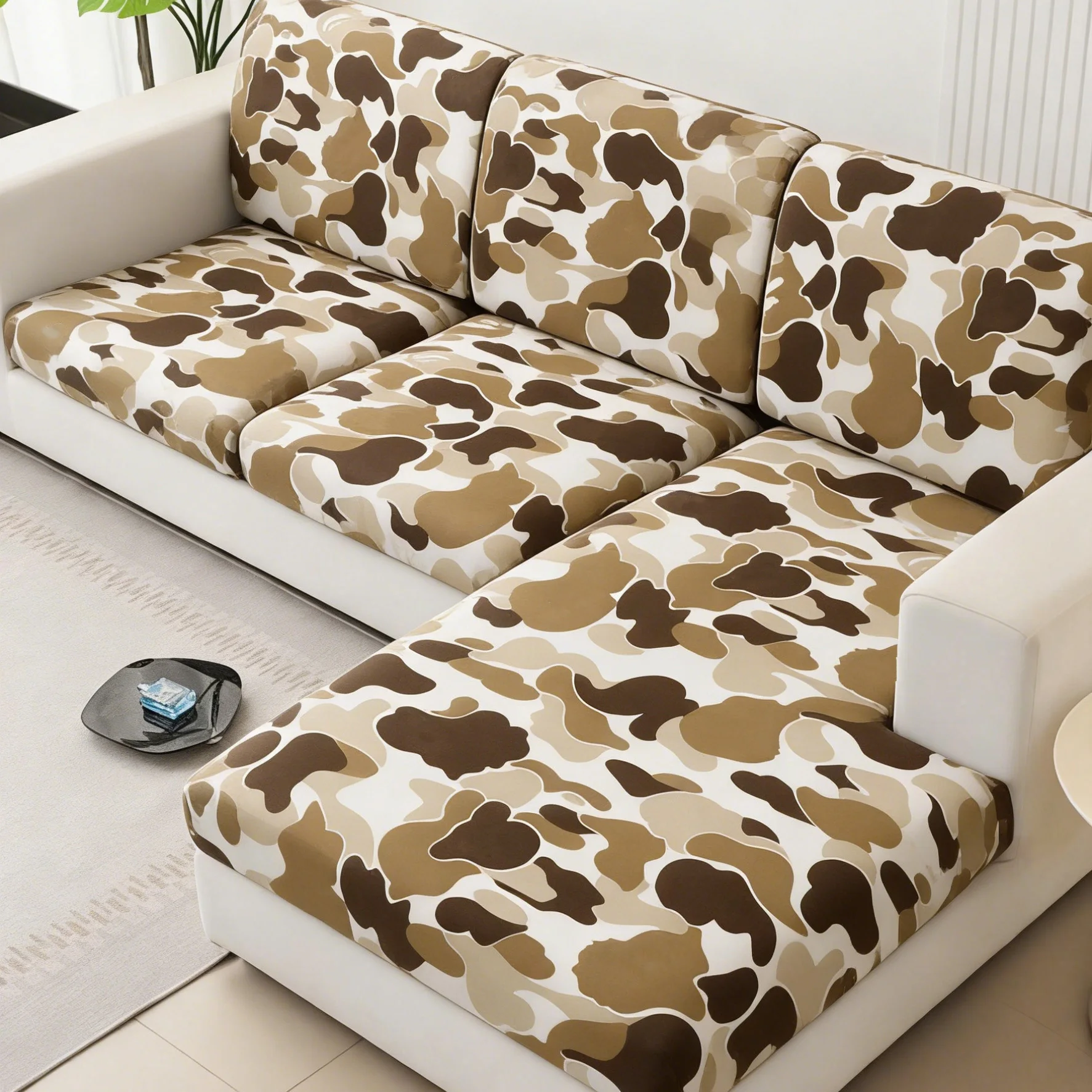 1pc camouflage pattern sofa cover, simple and modern polyester digital printed milk silk thin and elastic sofa cap
1pc camouflage pattern sofa cover, simple and modern polyester digital printed milk silk thin and elastic sofa cap