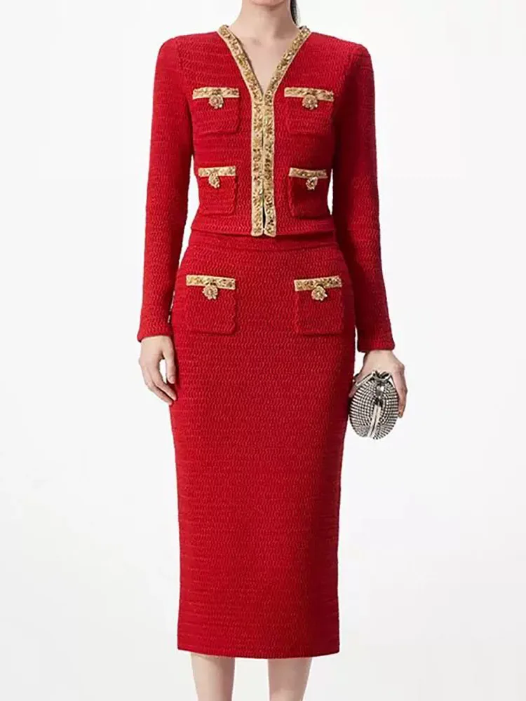 Woman clothing y2k spring/summer V-neck diamond knit cardigan Women coat2025 high waisted hip-hugging midi dresses dress set
Woman clothing y2k spring/summer V-neck diamond knit cardigan Women coat2025 high waisted hip-hugging midi dresses dress set