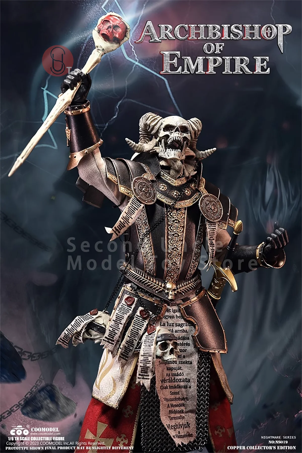 COOMODEL NS019 1/6 Nightmare Collection Imperial Bishop Pure Copper Male Soldier Action figure Doll Full Set Collectible Toys
COOMODEL NS019 1/6 Nightmare Collection Imperial Bishop Pure Copper Male Soldier Action figure Doll Full Set Collectible Toys