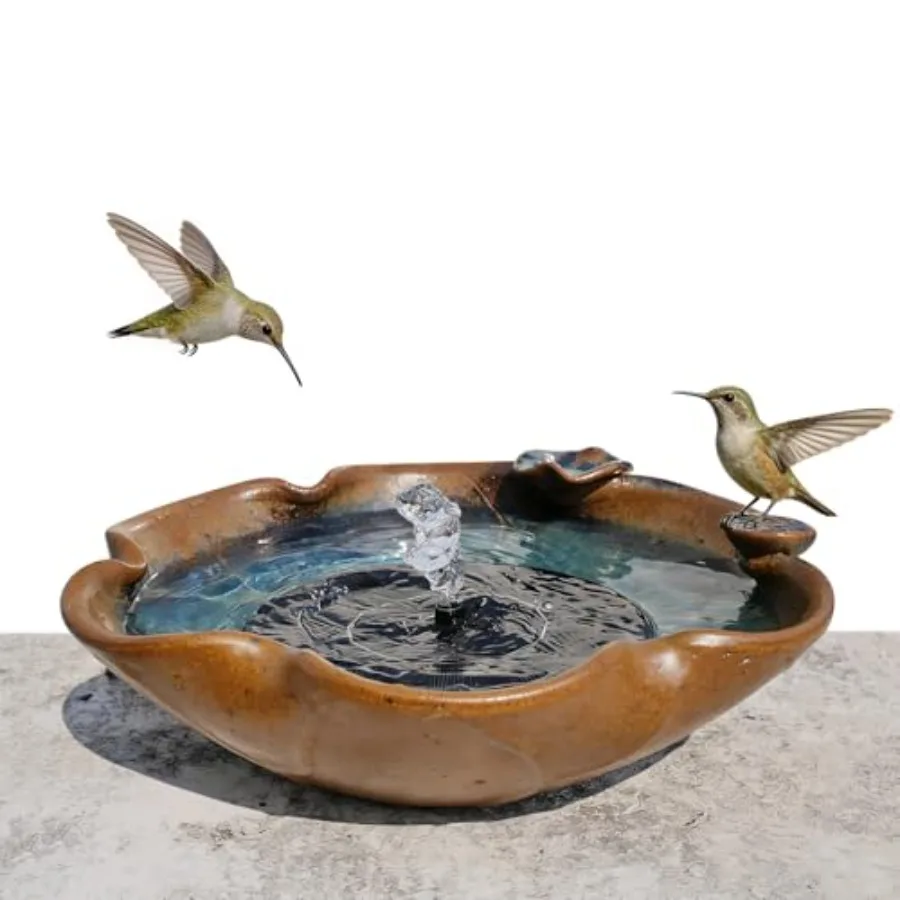 Ceramic Birdbath Solar Fountain 12.5-Inch Heavy Duty Ceramic Bird Bath Bowl for Outdoor Water Fountain Wildlife Drinking Statio
Ceramic Birdbath Solar Fountain 12.5-Inch Heavy Duty Ceramic Bird Bath Bowl for Outdoor Water Fountain Wildlife Drinking Statio