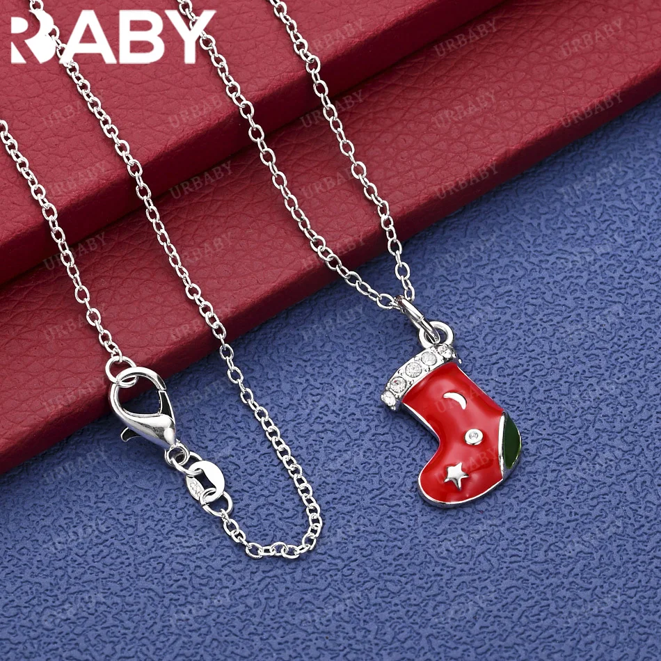 URBABY 40-75 см стерлингового серебра 925 пробы, рождественские чулки, ожерелье с подвеской для женщин и мужчин, очаровательные трендовые подарки на день рождения, модная вечеринка
URBABY 40-75 см стерлингового серебра 925 пробы, рождественские чулки, ожерелье с подвеской для женщин и мужчин, очаровательные трендовые подарки на день рождения, модная вечеринка