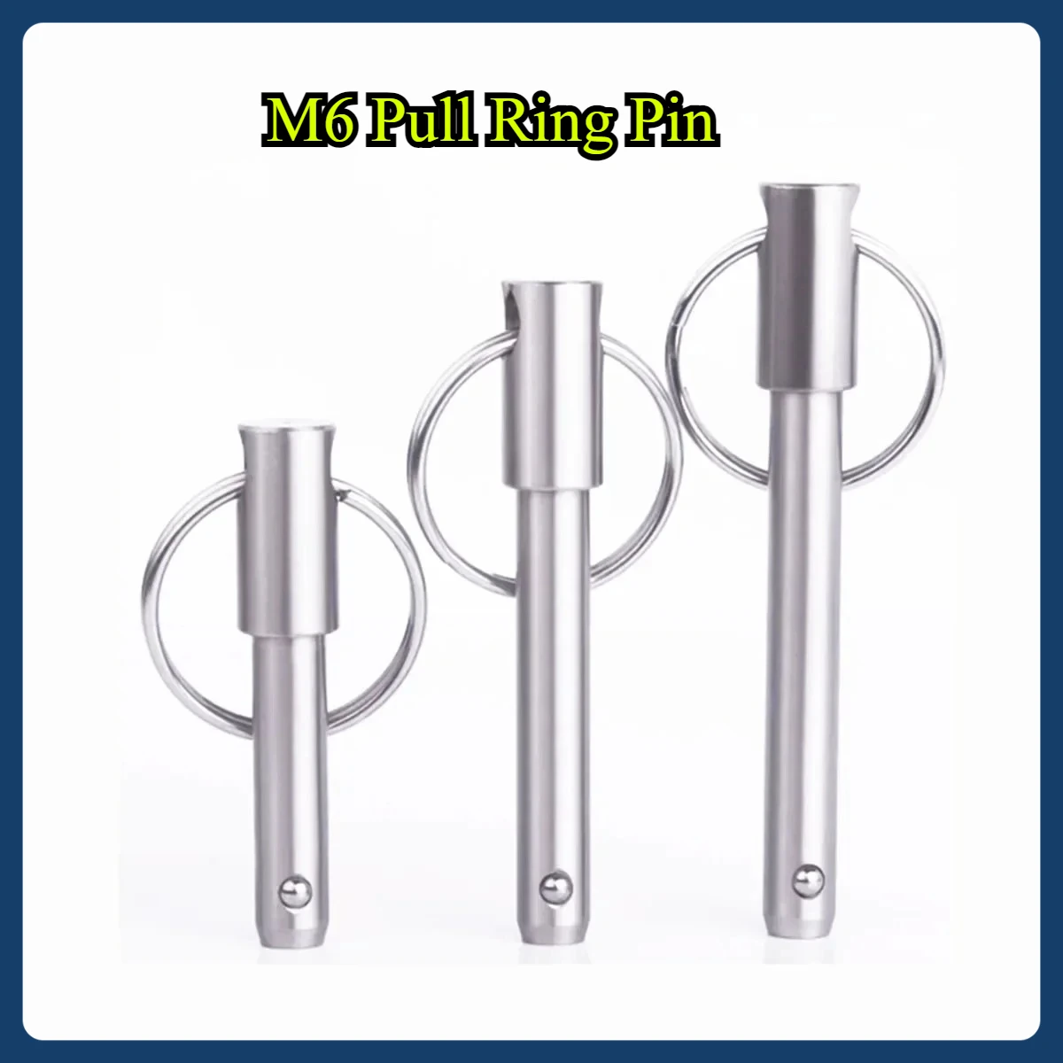 M6 Pull Ring Pin/Quick Release Brake Safety Global Head Locking Pin
M6 Pull Ring Pin/Quick Release Brake Safety Global Head Locking Pin