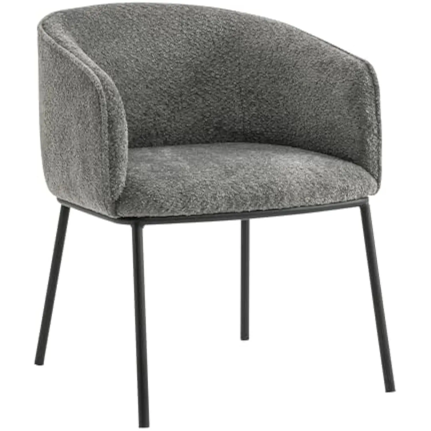 Boucle Upholstered Accent Armchair Barrel Mid Century Modern Sherpa Cozy Vanity Fleece Dining Chair, Dark Grey
Boucle Upholstered Accent Armchair Barrel Mid Century Modern Sherpa Cozy Vanity Fleece Dining Chair, Dark Grey