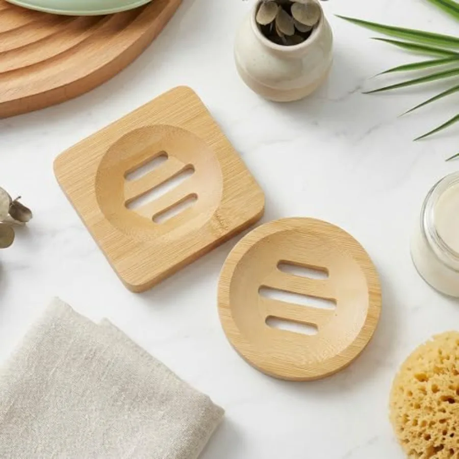 2Pcs Soap Dish for Shower Natural Bamboo Soap Dish Wooden Round Holders Self-Draining Tray Easy Dry Extend Soap Life Waterfall
2Pcs Soap Dish for Shower Natural Bamboo Soap Dish Wooden Round Holders Self-Draining Tray Easy Dry Extend Soap Life Waterfall