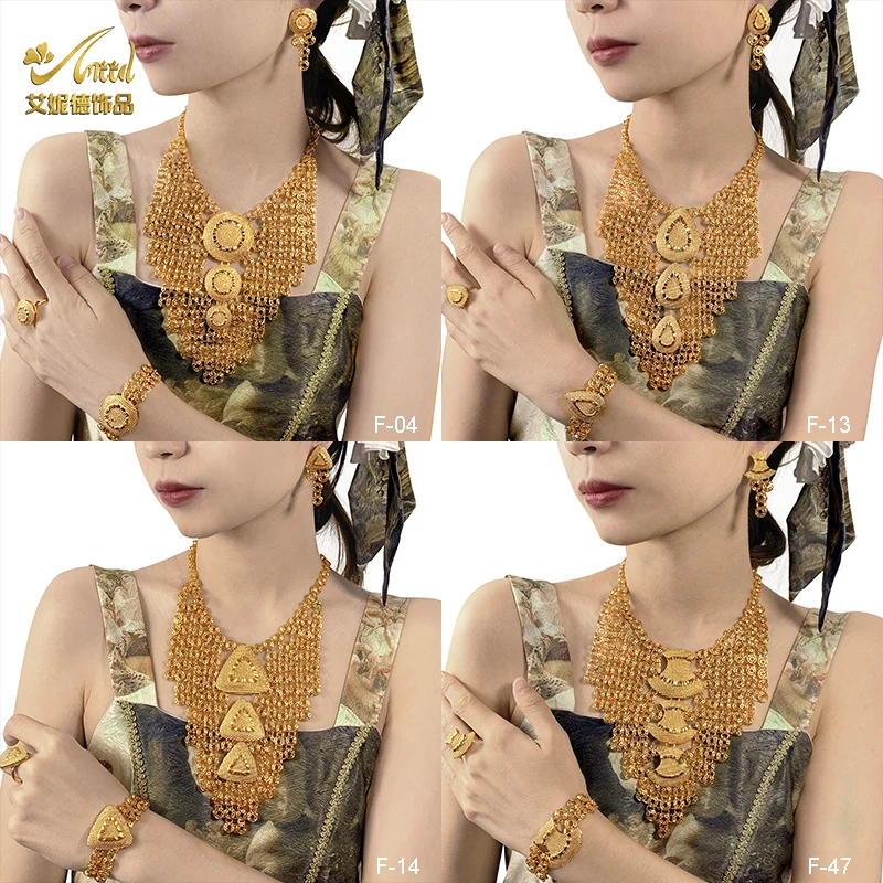 ANIID Indian Luxury Big Copper Necklace Bracelet Jewelry Sets For Women African Arabic Charm Necklace Set Wedding Banquet Gifts
ANIID Indian Luxury Big Copper Necklace Bracelet Jewelry Sets For Women African Arabic Charm Necklace Set Wedding Banquet Gifts