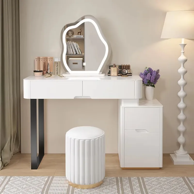 Trendy Beauty Vanity Table Modern Simple Portable Unique Vanity Table Elegant Quality Coiffeuse De Chambre Bedroom Furniture
Trendy Beauty Vanity Table Modern Simple Portable Unique Vanity Table Elegant Quality Coiffeuse De Chambre Bedroom Furniture
