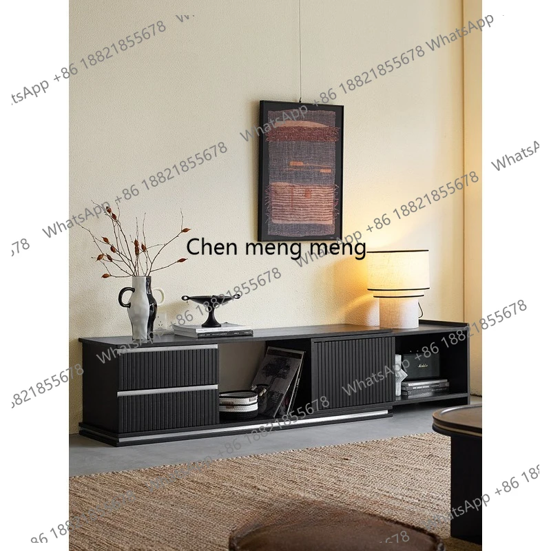 Telescopic TV Cabinet Black Living Room Home Storage Locker Integrated Solid Wood Retro TV Cabinet
Telescopic TV Cabinet Black Living Room Home Storage Locker Integrated Solid Wood Retro TV Cabinet