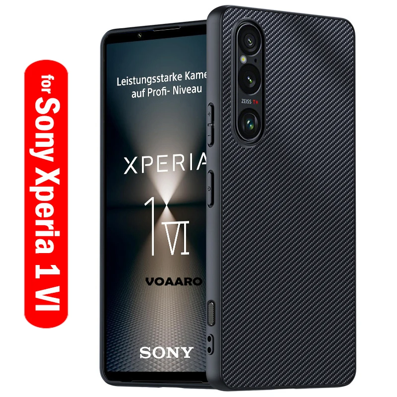 Чехол из искусственной кожи с текстурой углеродного волокна для Sony Xperia 1 VI, Модный чехол для Sony Xperia 1 VI, противоударный чехол-накладка
Чехол из искусственной кожи с текстурой углеродного волокна для Sony Xperia 1 VI, Модный чехол для Sony Xperia 1 VI, противоударный чехол-накладка