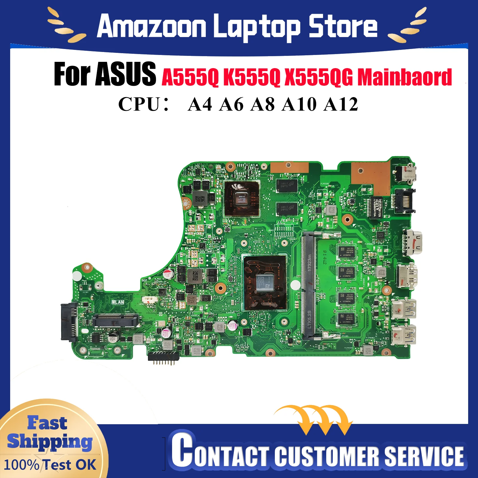 X555QG Материнская плата для ноутбука ASUS VivoBook K555Q X555QG A555Q X555Q Материнская плата для ноутбука с процессором A4 A6 A8 A10 A12 100% тест в порядке
X555QG Материнская плата для ноутбука ASUS VivoBook K555Q X555QG A555Q X555Q Материнская плата для ноутбука с процессором A4 A6 A8 A10 A12 100% тест в порядке
