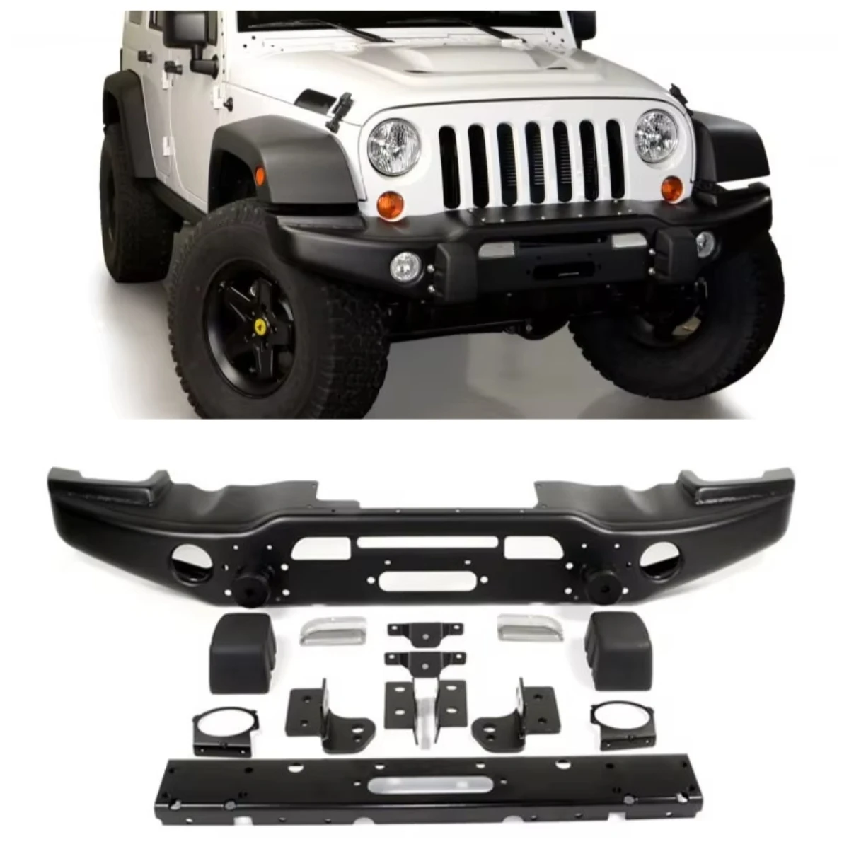Auto Parts Car Accessories Heavy Duty Steel Front Bumper Without Bull bar for Jeep Wrangler JK 2007-2017
Auto Parts Car Accessories Heavy Duty Steel Front Bumper Without Bull bar for Jeep Wrangler JK 2007-2017