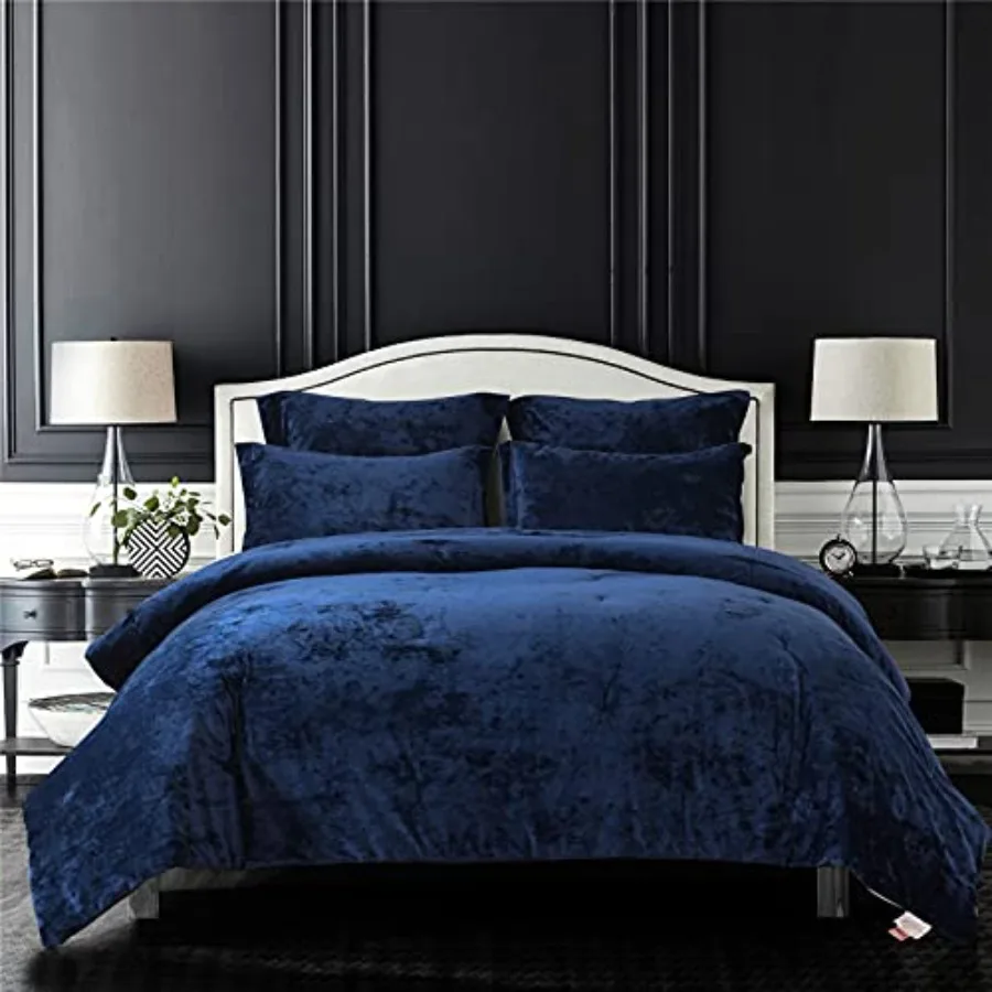 Distressed Velvet Comforter Set Distressed Velvet Face and Brushed Solid Microfiber Reverse with Light Weight Soft Poly Fill 5
Distressed Velvet Comforter Set Distressed Velvet Face and Brushed Solid Microfiber Reverse with Light Weight Soft Poly Fill 5