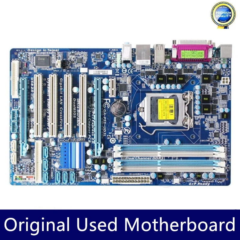 GA-P55-UD3L P55-UD3L материнская плата DDR3 LGA 1156 Поддержка процессора I3 I5 i7 16 ГБ USB2.0 VGA HDMI P55 Материнская плата для настольных ПК
GA-P55-UD3L P55-UD3L материнская плата DDR3 LGA 1156 Поддержка процессора I3 I5 i7 16 ГБ USB2.0 VGA HDMI P55 Материнская плата для настольных ПК
