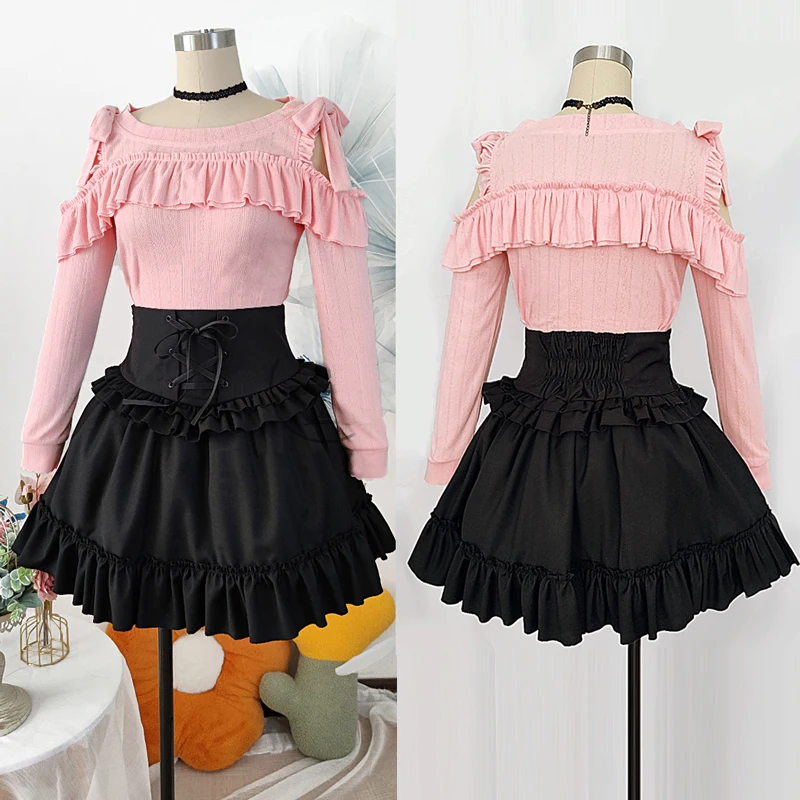 Project Sekai costume Shinonome Ena Cosplay Pink knitwear black lolita half Skirt Women Daliy Clothing Suit A
Project Sekai costume Shinonome Ena Cosplay Pink knitwear black lolita half Skirt Women Daliy Clothing Suit A