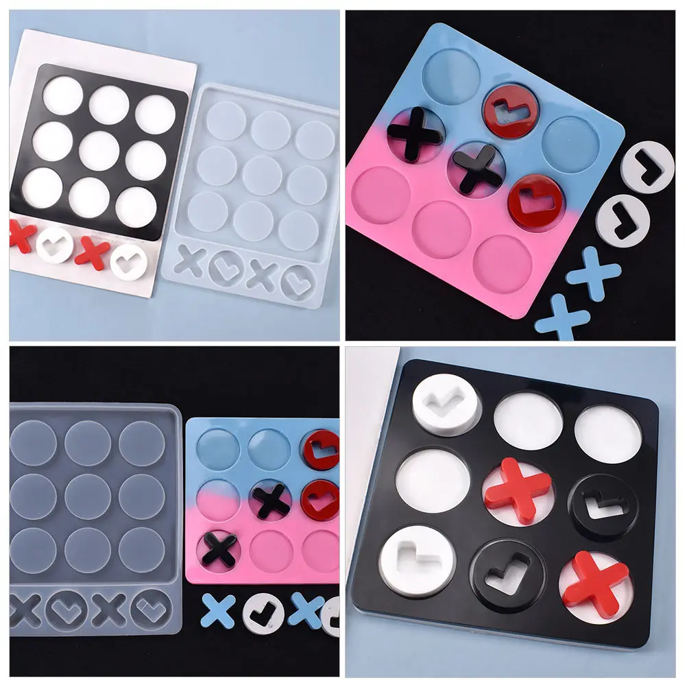 Tictactoe Mold Board Game Table Chess Letter DIY Manual Silicone Silica Gel Epoxy
Tictactoe Mold Board Game Table Chess Letter DIY Manual Silicone Silica Gel Epoxy