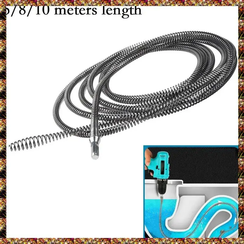 BTCL 5 Meter Electric Drill Drain Dredging Spring Sink Pipe Sewer Dredging Tool Set For Kitchen Bathroom Plumbing Durable Easy T
BTCL 5 Meter Electric Drill Drain Dredging Spring Sink Pipe Sewer Dredging Tool Set For Kitchen Bathroom Plumbing Durable Easy T