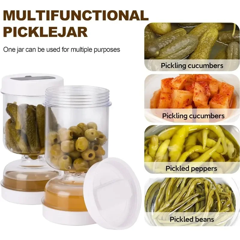 Pickles Jar Dry and Wet Dispenser Food Bottle Storage Kitchen Organizer Kimchi Jar Fermentation Kit Juice Separator Container
Pickles Jar Dry and Wet Dispenser Food Bottle Storage Kitchen Organizer Kimchi Jar Fermentation Kit Juice Separator Container