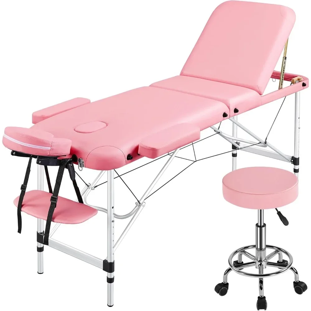 Massage Table with Rolling Stool 3 Sections Lash Bed Spa Beds & Adjustable Salon Chair Massage Bed Swivel Sto
Massage Table with Rolling Stool 3 Sections Lash Bed Spa Beds & Adjustable Salon Chair Massage Bed Swivel Sto