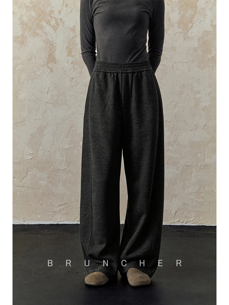 BRUNCHER Crescent Autumn Winter Thi Wide Leg Velvet Feel Casual Pants High Waist Polyester Fiber Casual Trousers for Women
BRUNCHER Crescent Autumn Winter Thi Wide Leg Velvet Feel Casual Pants High Waist Polyester Fiber Casual Trousers for Women