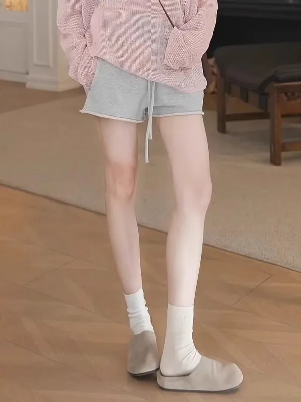 Gray Elastic Waist Drawstring Shorts Women Summer plus Size Fashionable Casual Pants High Waist Wide Leg Straight Cut
Gray Elastic Waist Drawstring Shorts Women Summer plus Size Fashionable Casual Pants High Waist Wide Leg Straight Cut
