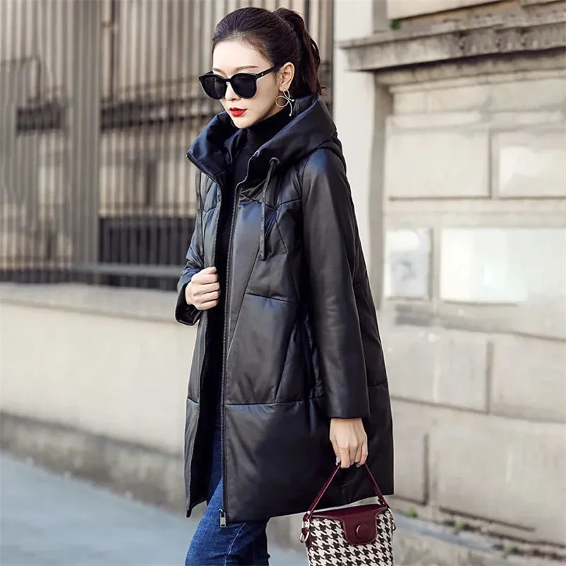 Pop Parka Leather Long Pu Leather Coat Cotton Dress Female 2025 Winter Korean Version Cocoon-Type Thick Loose Cotton Jacket X4
Pop Parka Leather Long Pu Leather Coat Cotton Dress Female 2025 Winter Korean Version Cocoon-Type Thick Loose Cotton Jacket X4