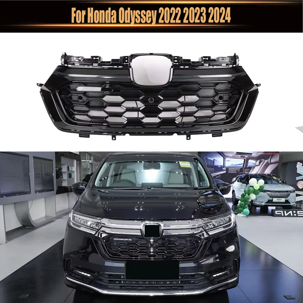Upper Mesh Grid With Light Car Accessories Front Grill Cover Trim Bumper Hood Bonnet Grille For Honda Odyssey 2022-2024
Upper Mesh Grid With Light Car Accessories Front Grill Cover Trim Bumper Hood Bonnet Grille For Honda Odyssey 2022-2024
