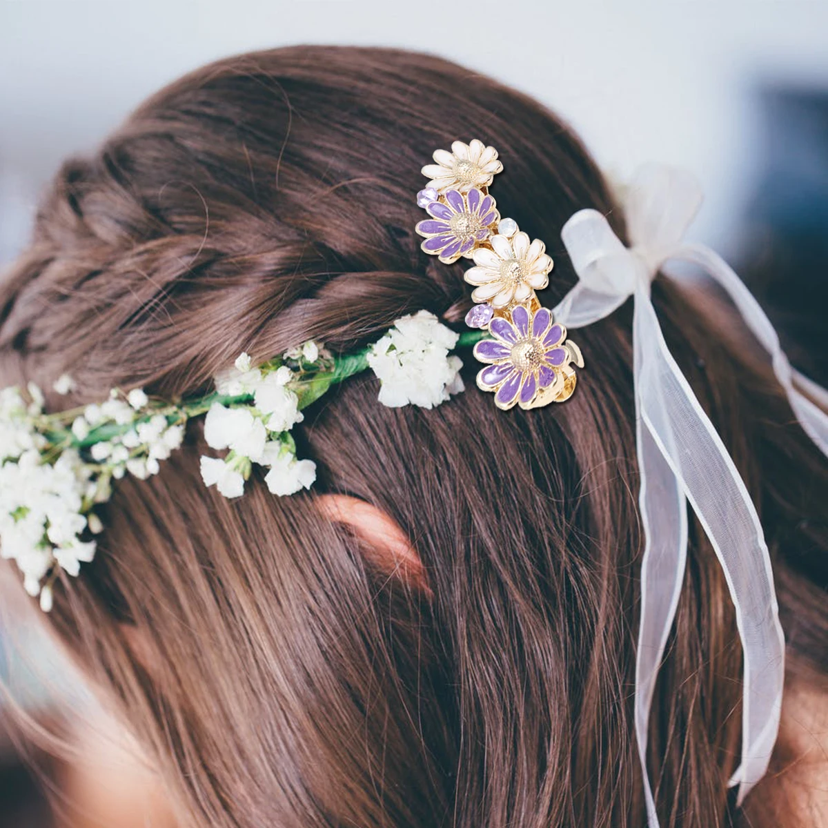 Spring Hair Daisy Pins Mini Accessories for Wedding Party Travel Flower Hairpin Daily Life Durable Metal Design
Spring Hair Daisy Pins Mini Accessories for Wedding Party Travel Flower Hairpin Daily Life Durable Metal Design
