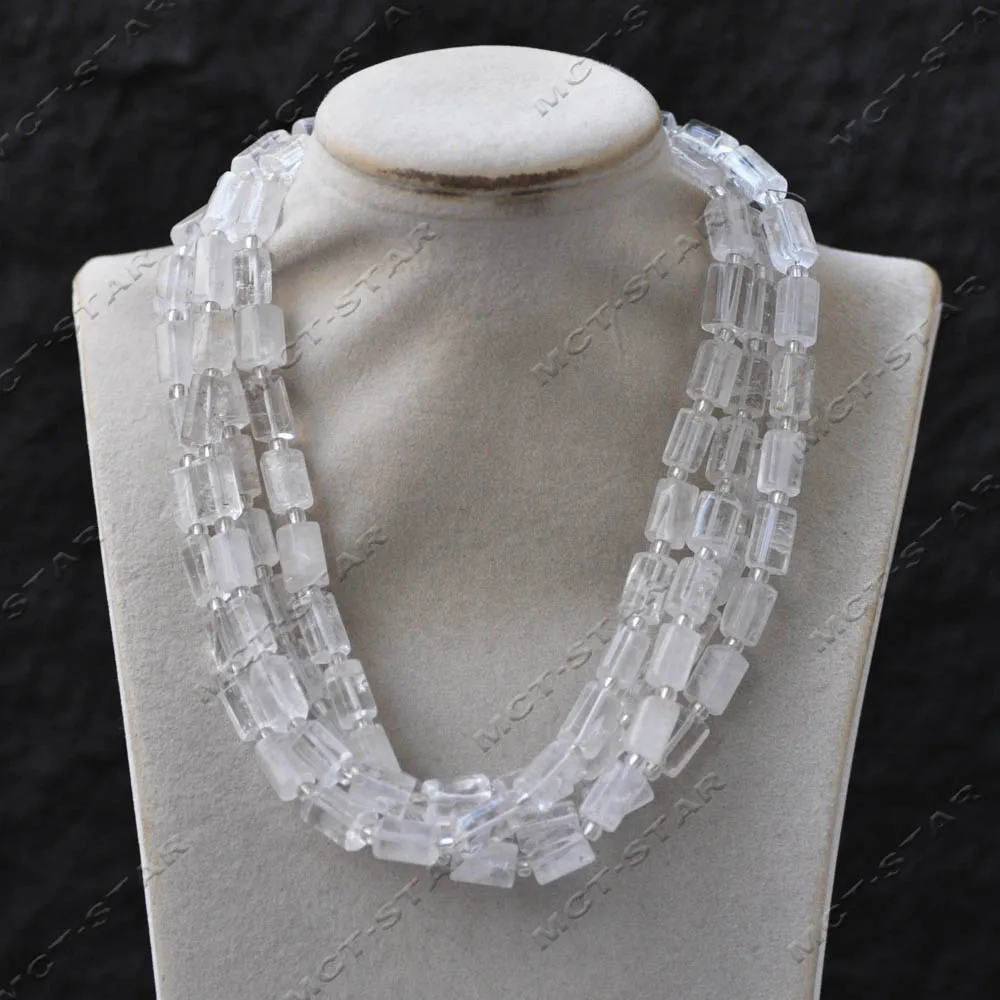 Z14057 4Row 17" 100% Natural Clean Cylinder Crystal Necklace
Z14057 4Row 17" 100% Natural Clean Cylinder Crystal Necklace