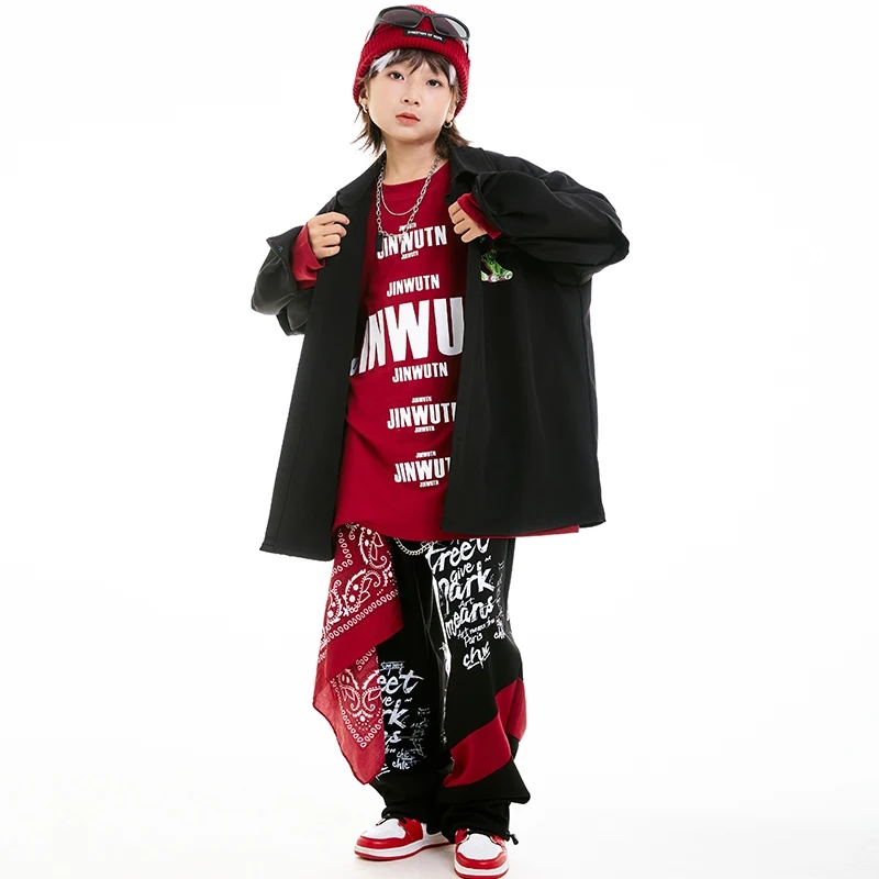 Kids Hip-Hop Costumes Street Dance Clothing Autumn Long Sleeve Loose Black Shirt Suit Boy Performance Jazz Dance Outfits DN19145
Kids Hip-Hop Costumes Street Dance Clothing Autumn Long Sleeve Loose Black Shirt Suit Boy Performance Jazz Dance Outfits DN19145