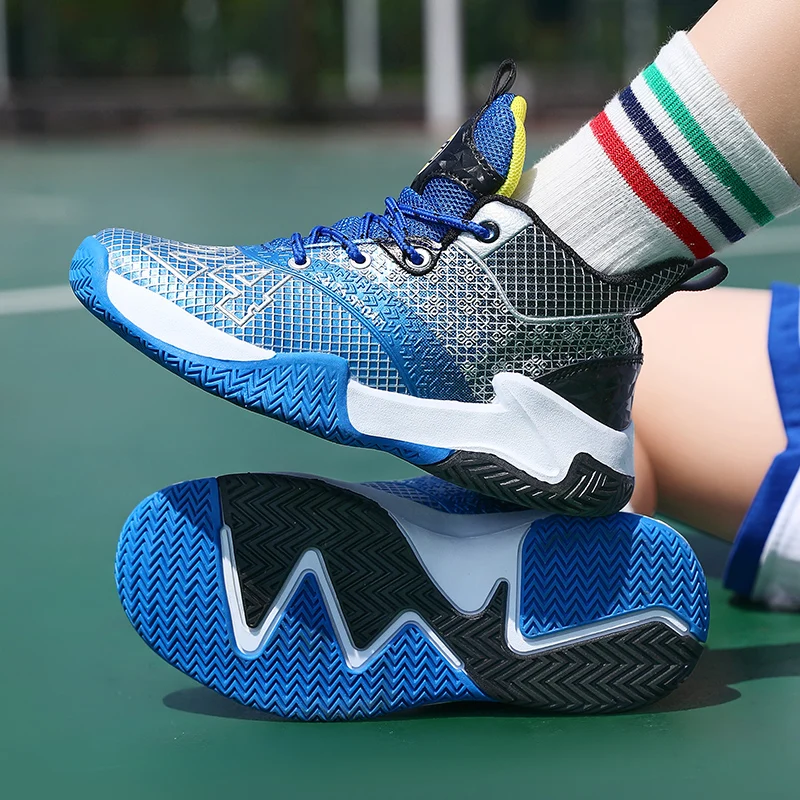 Children's basketball shoes Boys shock-absorbing non-slip sports shoes for children new leather shoes for boys in autumn
Children's basketball shoes Boys shock-absorbing non-slip sports shoes for children new leather shoes for boys in autumn