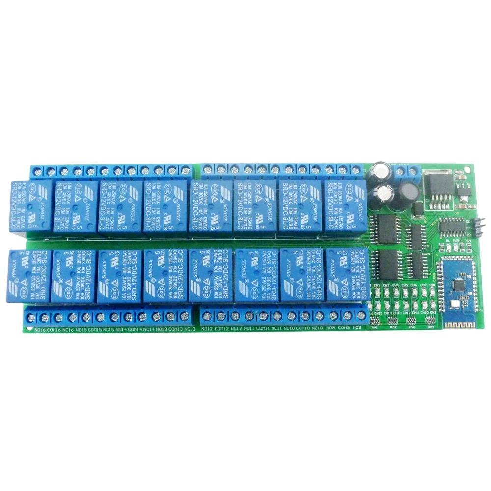 16 Channel Android Phone Bluetooth-compatible Control Relay Module 2.4G Wireless Controller for Smart Home LED Lighting System
16 Channel Android Phone Bluetooth-compatible Control Relay Module 2.4G Wireless Controller for Smart Home LED Lighting System