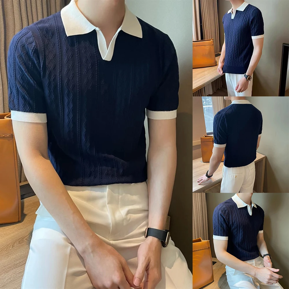 Business Casual Fashion Streetwear Color Patchwork T-shirts Slim Fit Brand New Casual Style Daily Wear Polyester Fabric
Business Casual Fashion Streetwear Color Patchwork T-shirts Slim Fit Brand New Casual Style Daily Wear Polyester Fabric