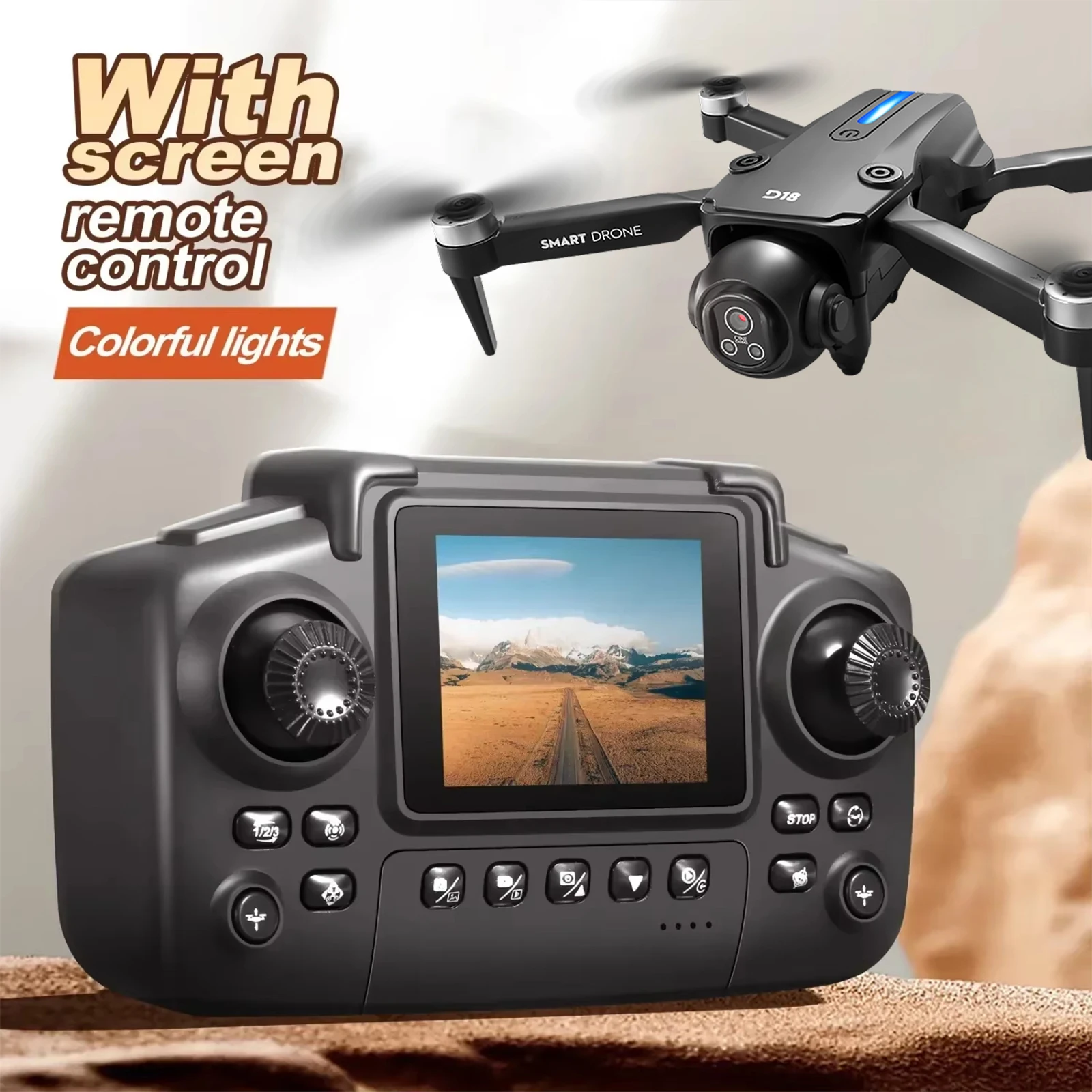 New D18 Drone with 8K HD 150° Electric dual camera Angle Obstacle Avoidance Foldable Quadcopter for Aerial Photography Kids Toy
New D18 Drone with 8K HD 150° Electric dual camera Angle Obstacle Avoidance Foldable Quadcopter for Aerial Photography Kids Toy