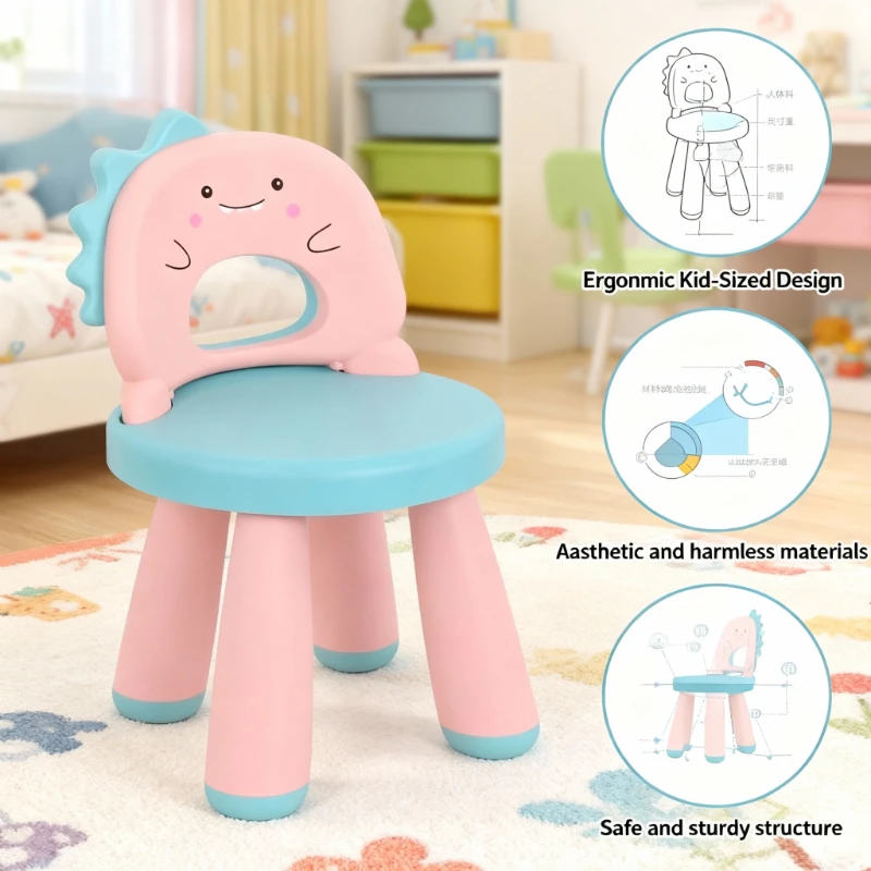 Детский стул, сиденье для малышей, детская утолщенная спинка, пластиковый детский стул с рисунком динозавра, противоскользящий домашний детский сад, детский сад
Детский стул, сиденье для малышей, детская утолщенная спинка, пластиковый детский стул с рисунком динозавра, противоскользящий домашний детский сад, детский сад