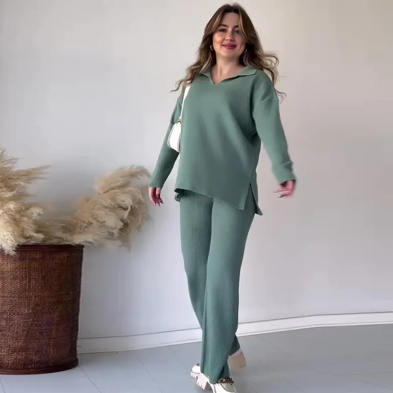 2 Piece Knit Sets Women Casual Knitted Pullover Sweater Pants Sst Loose Solid Streetwear Tracksuit Autumn Winter Clothing 2024
2 Piece Knit Sets Women Casual Knitted Pullover Sweater Pants Sst Loose Solid Streetwear Tracksuit Autumn Winter Clothing 2024