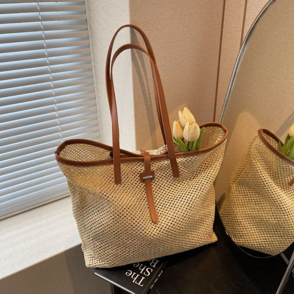 Simple Summer Straw Tote Bag Boho Vacation Woven Straw Bag Casual Beach Shoulder Bags for Women
Simple Summer Straw Tote Bag Boho Vacation Woven Straw Bag Casual Beach Shoulder Bags for Women