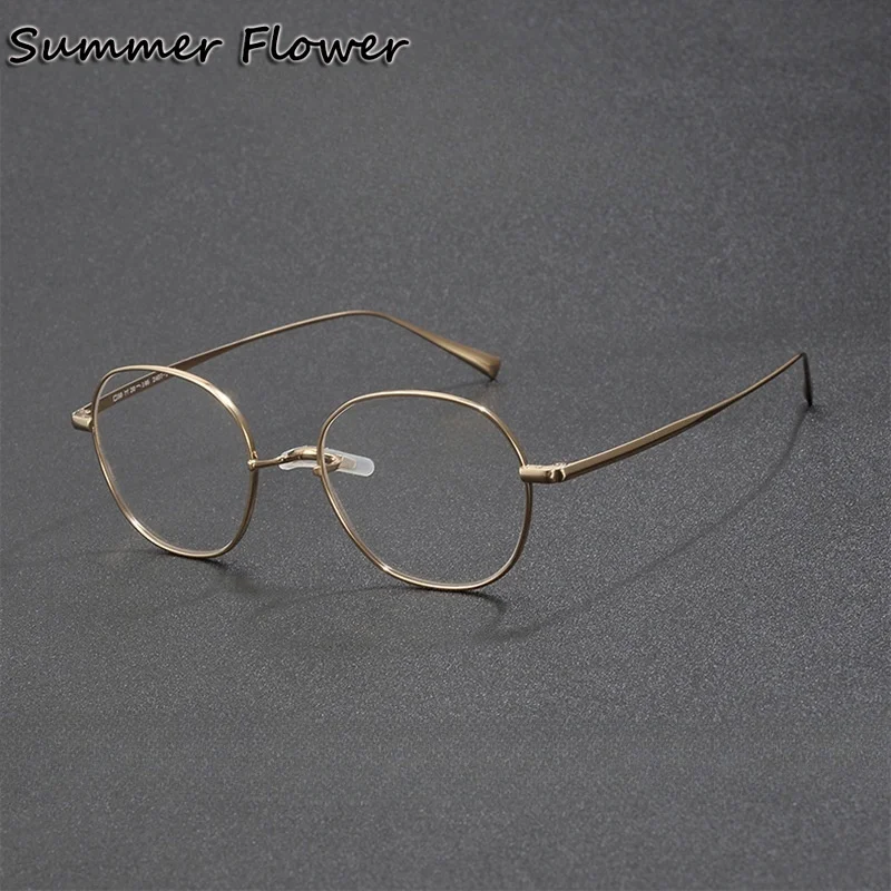 Fashion Designer Girl Eyewear Frames PureTitanium Women Men Eyeglasses Super Quality Optical Gafas Round Retro Glasses Frame
Fashion Designer Girl Eyewear Frames PureTitanium Women Men Eyeglasses Super Quality Optical Gafas Round Retro Glasses Frame