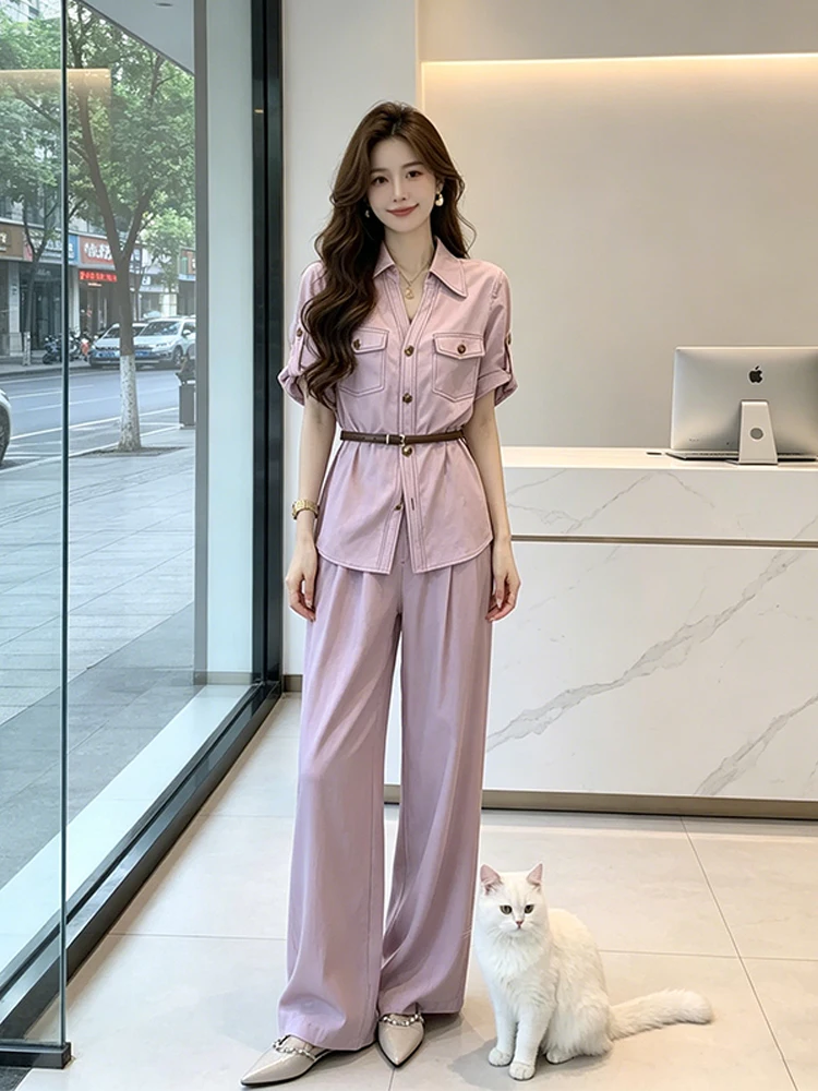 Elegant Korean Style Open Cardigan Wide Leg Pants 2026 Set Commute Slimming Two Piece Set Casual Loose Fit High Waist
Elegant Korean Style Open Cardigan Wide Leg Pants 2026 Set Commute Slimming Two Piece Set Casual Loose Fit High Waist