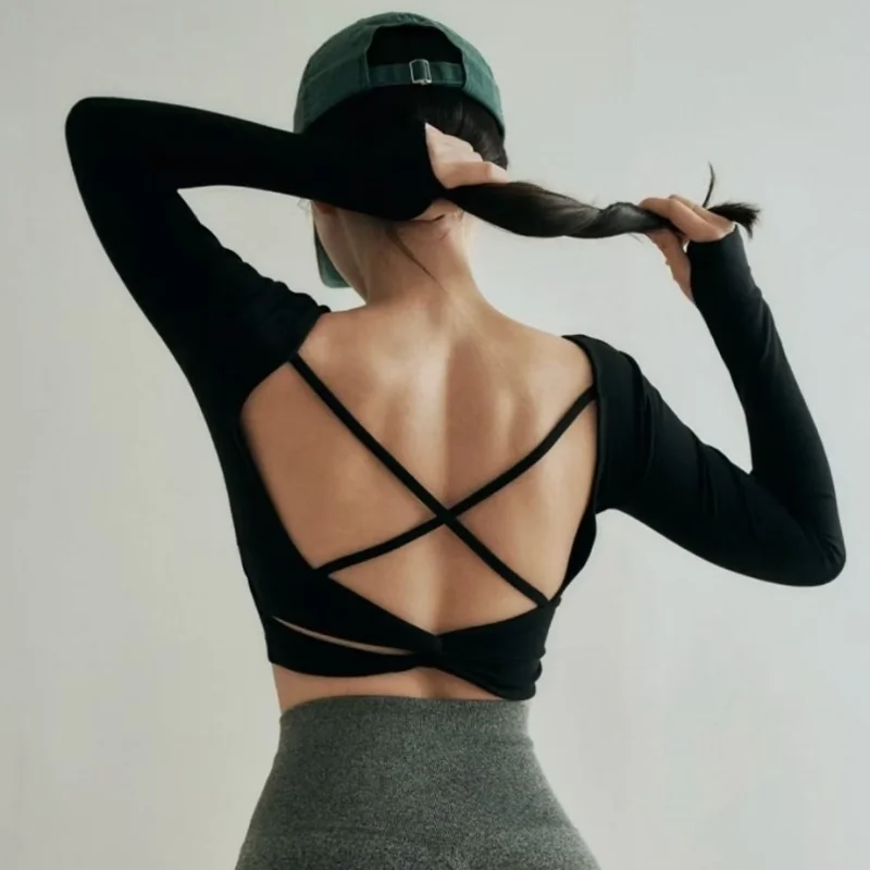 Yoga Women'S Spring/Summer New Back Shaping Long-Sleeved Top With Chest Pad Running Training Thin Straps Fitness
Yoga Women'S Spring/Summer New Back Shaping Long-Sleeved Top With Chest Pad Running Training Thin Straps Fitness