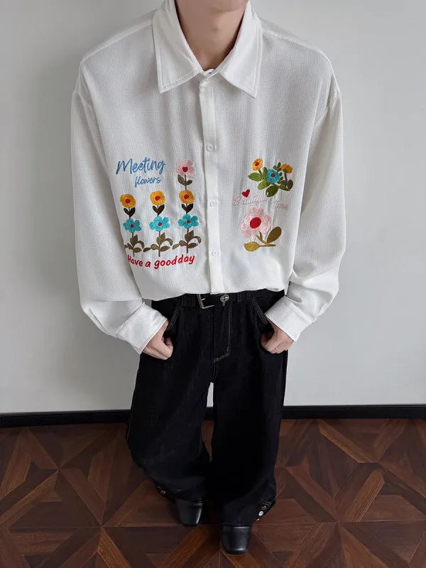 American Retro ort Sve irt Men's Casual Loose Sle Summer Leisure Embroidered Floral Patterned irt Stand Fit Pol...
American Retro ort Sve irt Men's Casual Loose Sle Summer Leisure Embroidered Floral Patterned irt Stand Fit Pol...