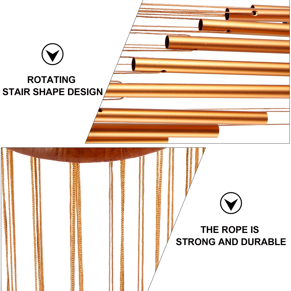 Wind Chimes Durable Rotating Stair Design Premium Material Indoor Outdoor Garden Balcony Decorative Pendant Chimes
Wind Chimes Durable Rotating Stair Design Premium Material Indoor Outdoor Garden Balcony Decorative Pendant Chimes