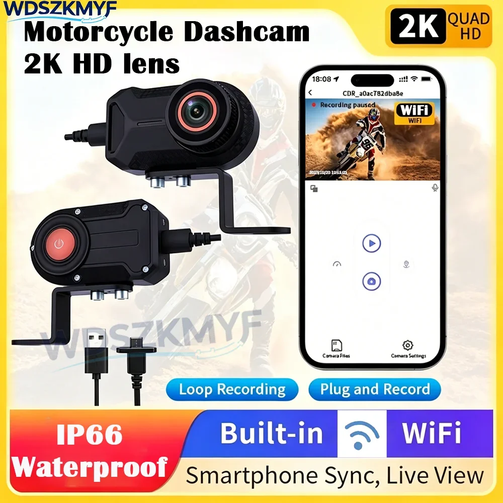 IP66 New 2K HD Motorcycle Driving Dash Cam Camcorder Mountain Electric Bike Bicycle Motorcycle Helmet Camera Outdoor Black Box
IP66 New 2K HD Motorcycle Driving Dash Cam Camcorder Mountain Electric Bike Bicycle Motorcycle Helmet Camera Outdoor Black Box