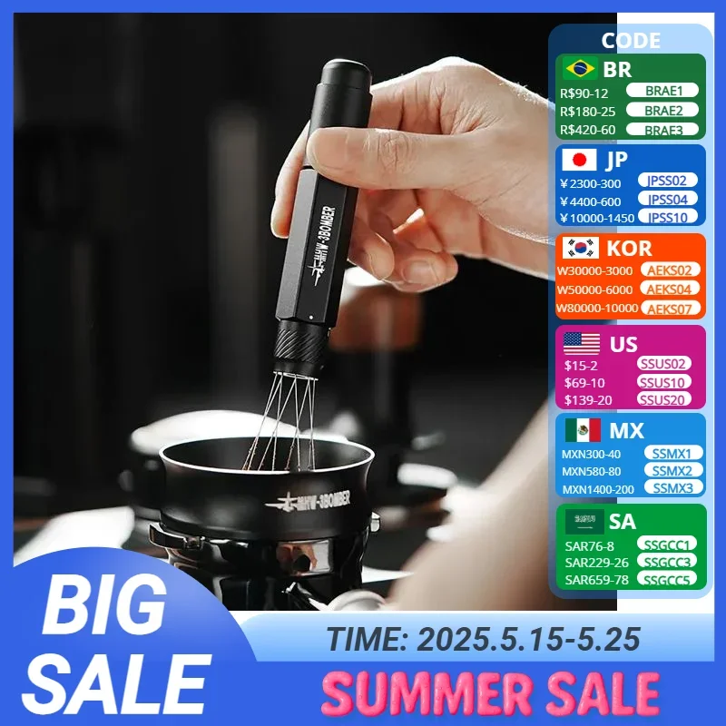 MHW-3BOMBER New Upgraded WDT Tool Espresso Distribution Tool Adjustable Range Coffee Needle Stirrer Barista Accessories
MHW-3BOMBER New Upgraded WDT Tool Espresso Distribution Tool Adjustable Range Coffee Needle Stirrer Barista Accessories