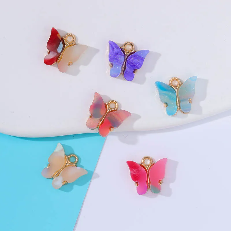 JQ 20Pcs 13*14mm Colorful Acrylic Alloy Butterfly Pendants High Quality Ladies Necklace Earrings Bracelet Making Accessories DIY
JQ 20Pcs 13*14mm Colorful Acrylic Alloy Butterfly Pendants High Quality Ladies Necklace Earrings Bracelet Making Accessories DIY