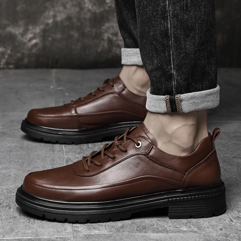 Genuine leather men's shoes Minimalist gentleman style Formal Party Daily Office High quality elegant Adult Thick Bottom shoes
Genuine leather men's shoes Minimalist gentleman style Formal Party Daily Office High quality elegant Adult Thick Bottom shoes