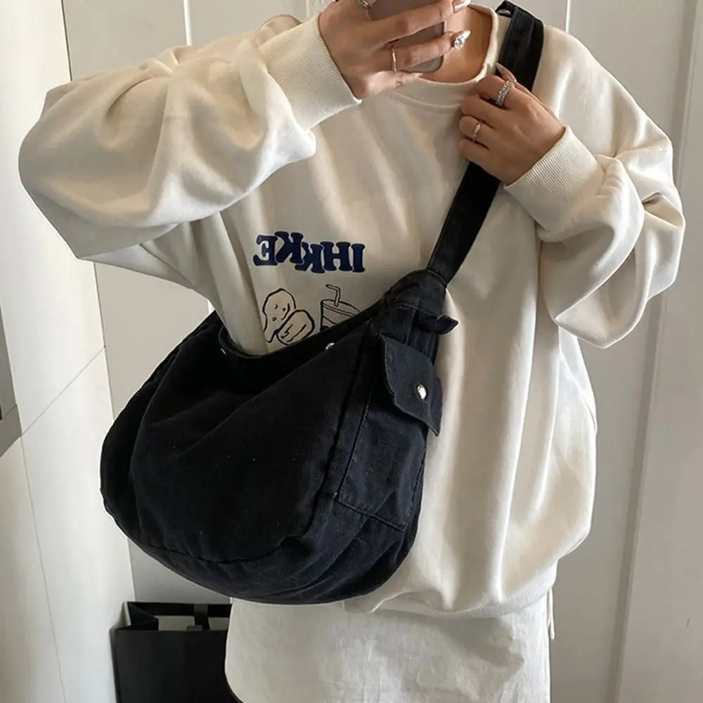 Casual Shoulder Bag Denim Canvas Bag Crossbody Bag Street Style Vintage Handbag Shopping Bag Solid Color Simple Tote Bag Travel
Casual Shoulder Bag Denim Canvas Bag Crossbody Bag Street Style Vintage Handbag Shopping Bag Solid Color Simple Tote Bag Travel