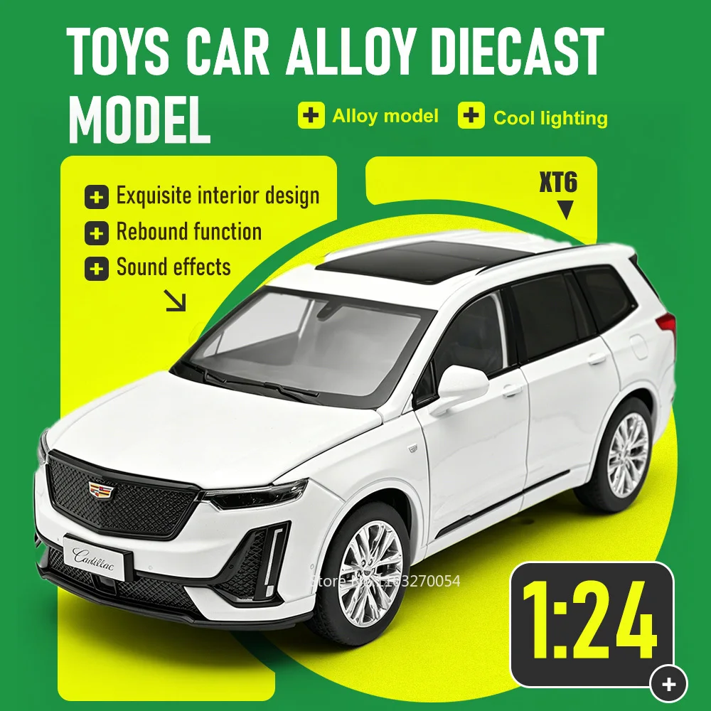 1:24 XT6 X5M Miniature Toy Diecast Alloy Model Car Front Wheel Steering with Sound Light Pull Back Vechie Exquisite Collectibles
1:24 XT6 X5M Miniature Toy Diecast Alloy Model Car Front Wheel Steering with Sound Light Pull Back Vechie Exquisite Collectibles