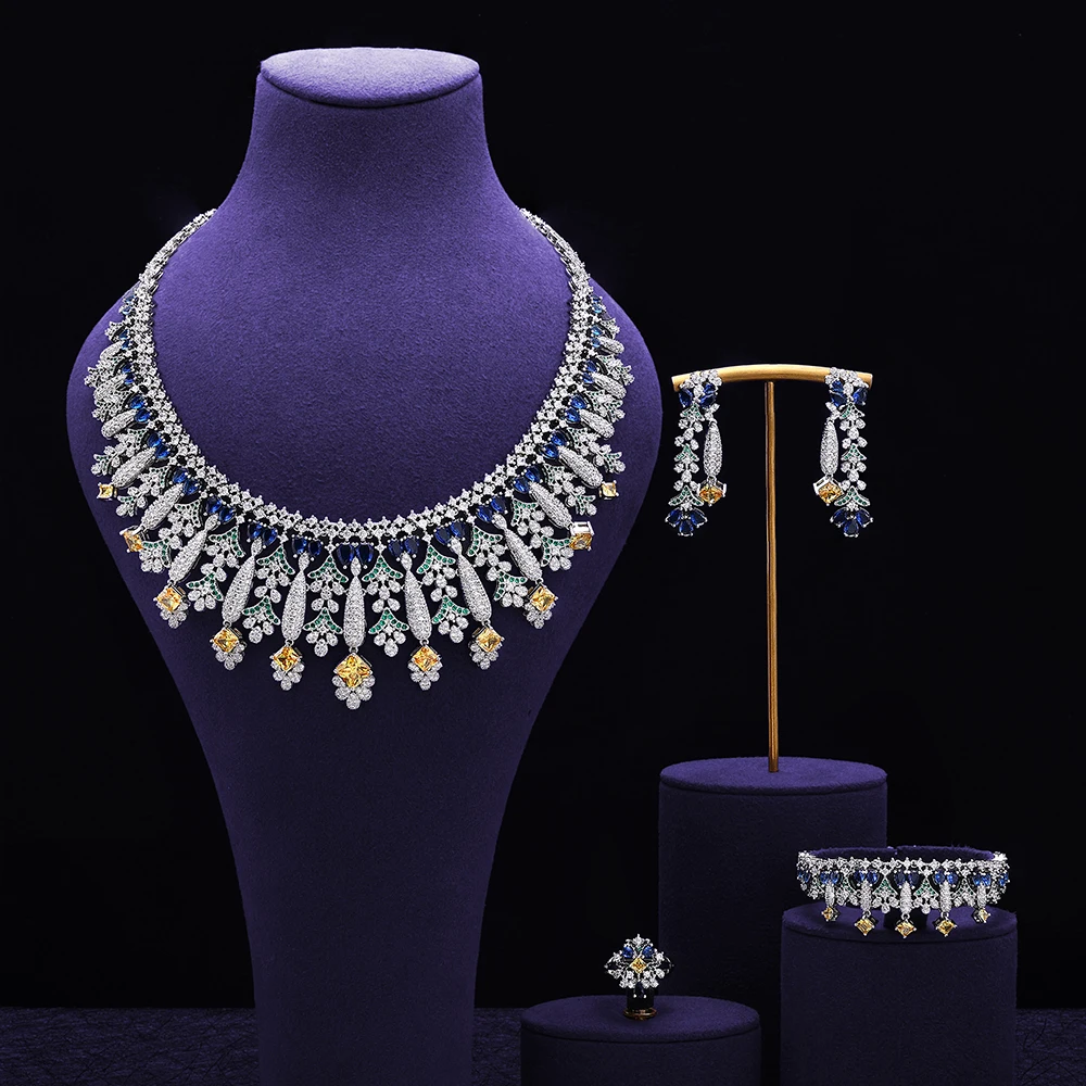 Luxury 4 Pcs Wedding Jewelry Set Romance Prom Wedding Bridal Dubai UAE Pink Yellow CZ Zirconia Jewelry Set
Luxury 4 Pcs Wedding Jewelry Set Romance Prom Wedding Bridal Dubai UAE Pink Yellow CZ Zirconia Jewelry Set