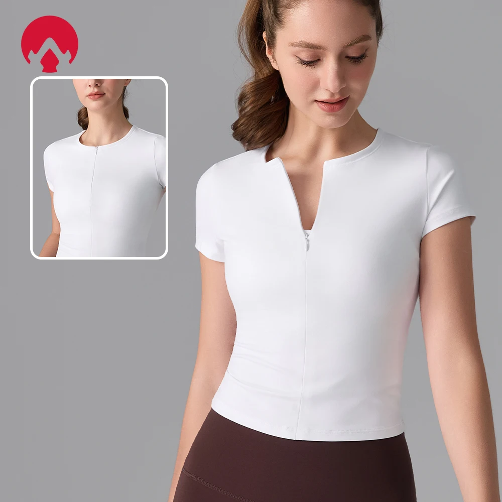 Women's Half-Zip Slim Fit Sports T-Shirt – Short Sleeve Moisture-Wicking Top for Running Pilates & Yoga Spring Summer Activewear
Women's Half-Zip Slim Fit Sports T-Shirt – Short Sleeve Moisture-Wicking Top for Running Pilates & Yoga Spring Summer Activewear